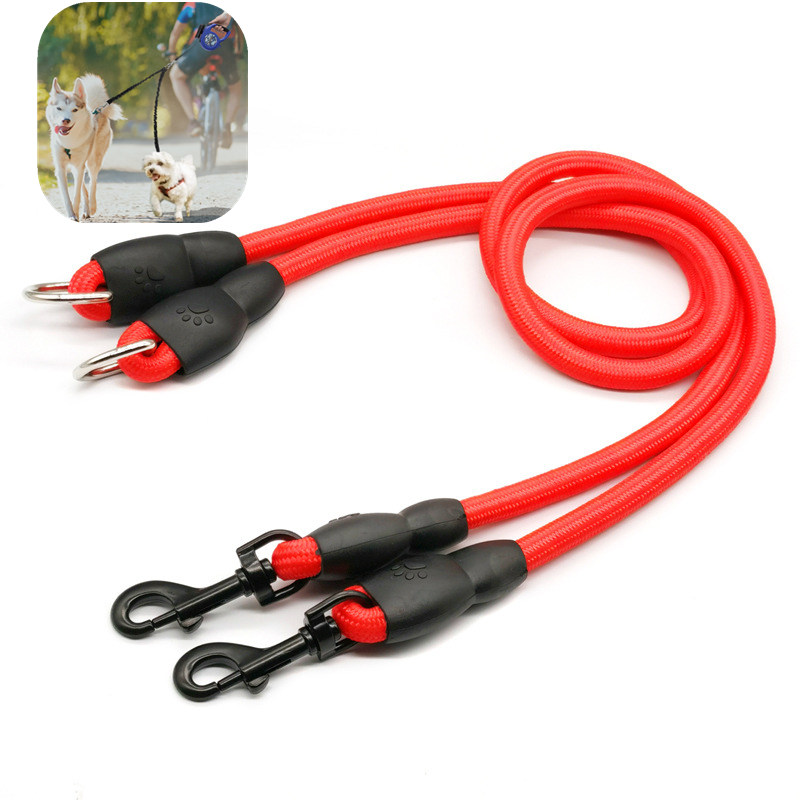 Leather Strap Quick Release - สายจูงสุนัขคู่สายจูงสำหรับสุนัขเดินที่ถอดออกได้โซ่ล่ามสุนัขสุนัขสองคู่สายจูง Walker สัตว์เลี้ยงอุปกรณ์เสริมสัตว์เลี้ยงเข็มขัด