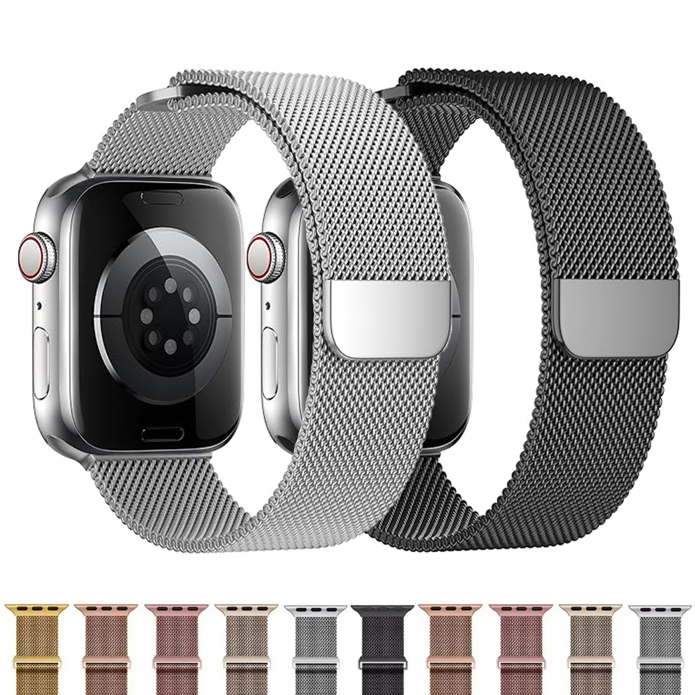 Milanese Loop Magnetic - สายรัดแม่เหล็กสําหรับ Apple Watch Band 10 9