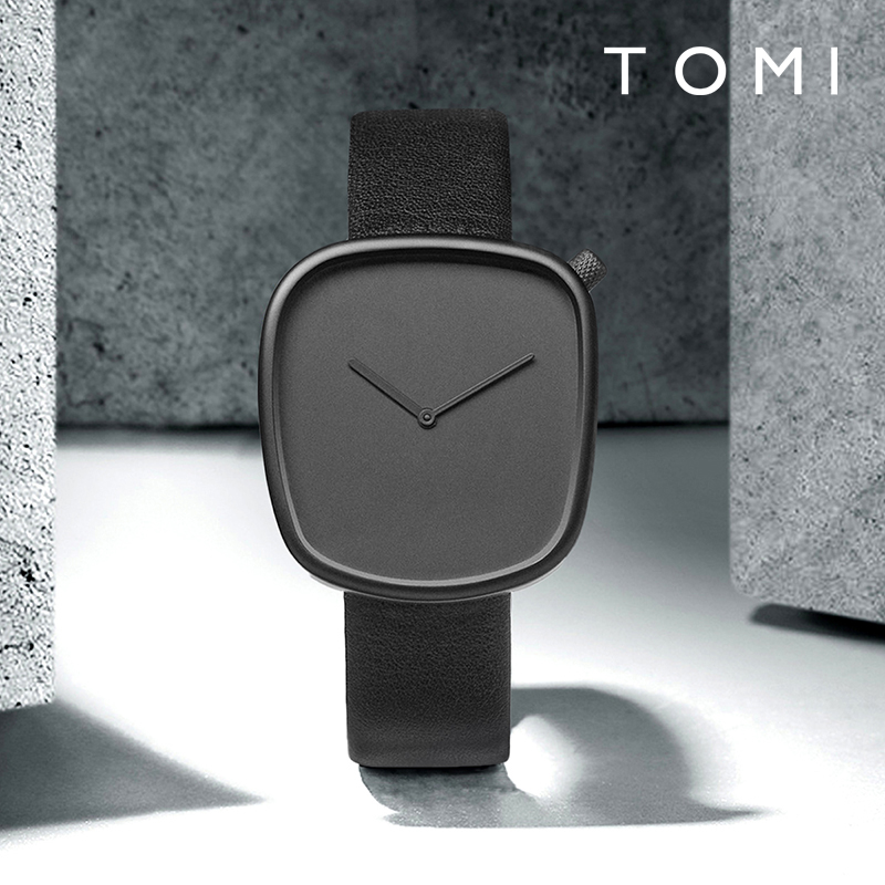Canvas Strap Watch - TOMI นาฬิกา Minimalist ผู้ชายแฟชั่นสแควร์นาฬิกาบางเฉียบ Minimalist ผู้หญิงคุณภาพสูง