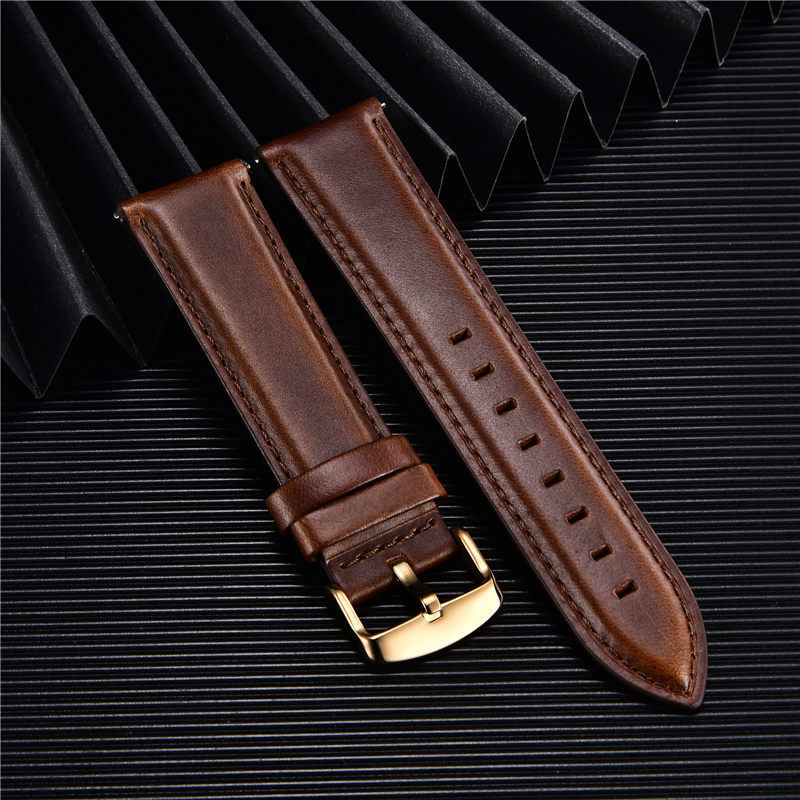 Leather Strap Quick Release - สายนาฬิกาหนังแท้คุณภาพสูง 18 มม.20 มม.22 มม.Quick Release