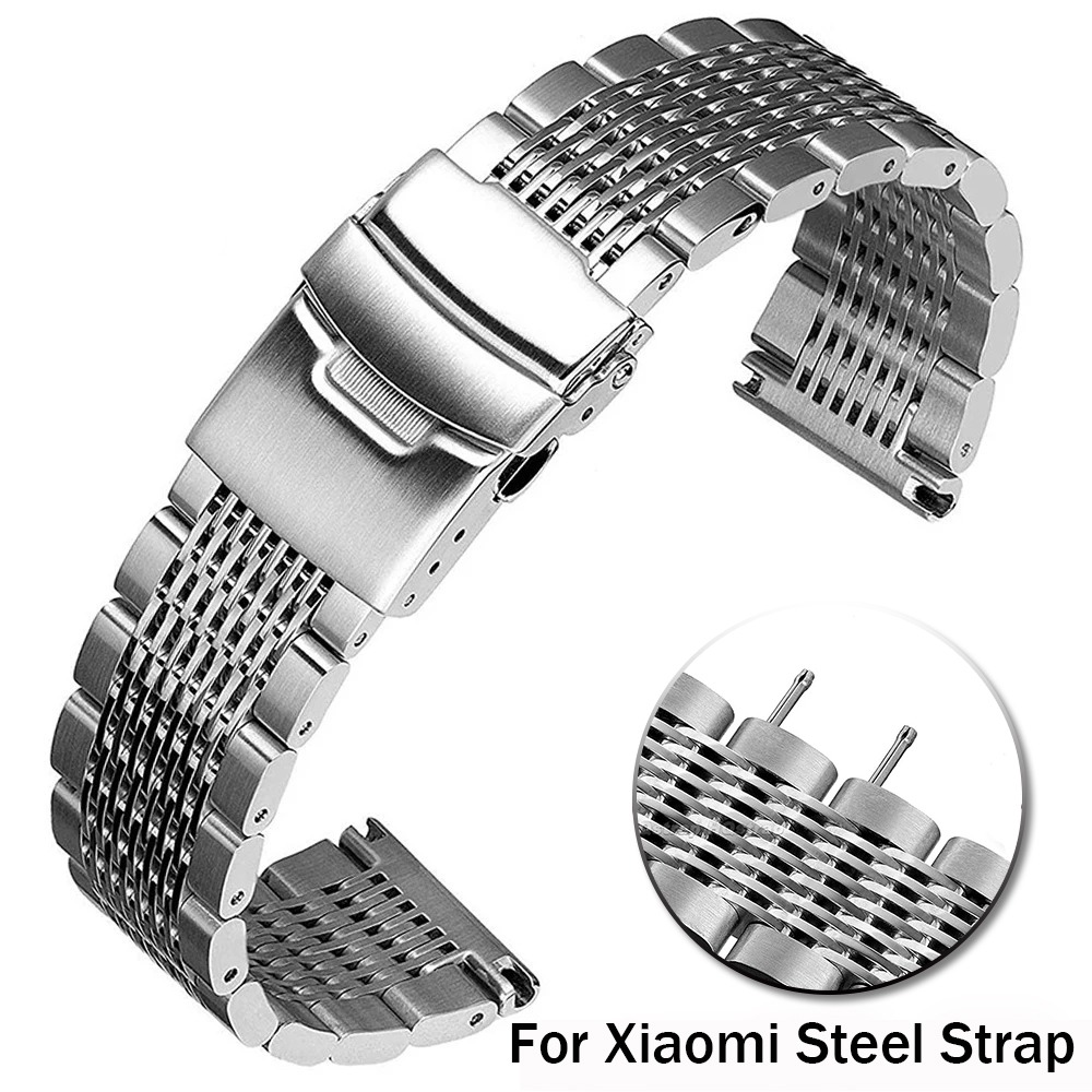 Butterfly Clasp Deployant - สายนาฬิกาสแตนเลสแท้ขนาด 18 มม. 20 มม. 22
