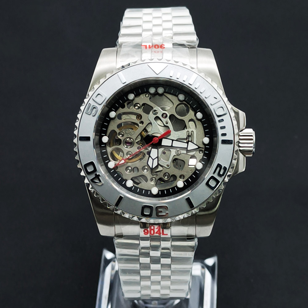Stainless Bracelet Diver - นาฬิกาดำน้ำระบบอัตโนมัติ NH70 ขนาด 40 มม. ตัวเรือนสแตนเลสสตีลกันน้ำ