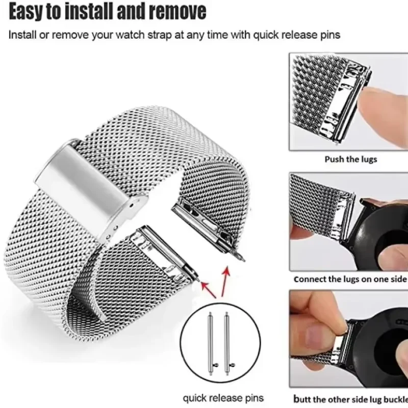 22 มม.20 มม.ตาข่ายสําหรับ Garm - Milanese Loop Magnetic บทวิจารณ์และราคา