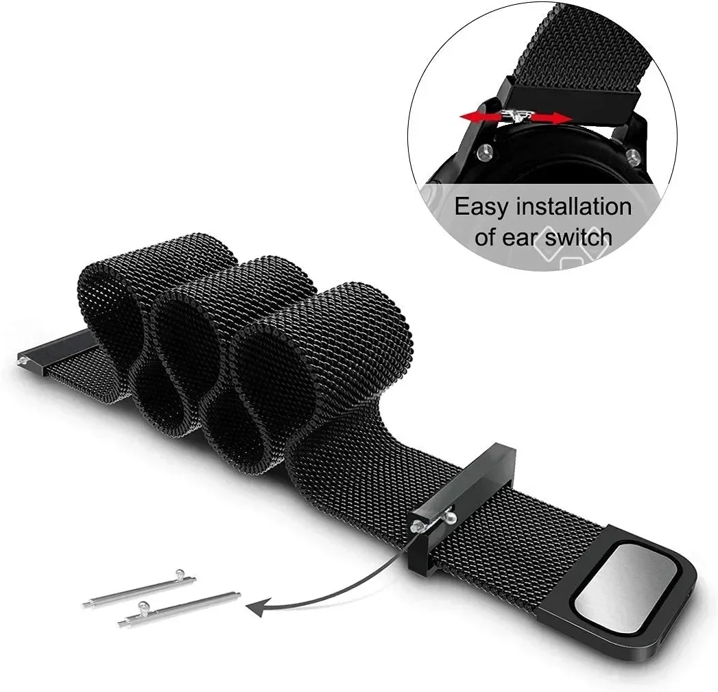 22 มม.20 มม.ตาข่ายสําหรับ Garm - Milanese Loop Magnetic บทวิจารณ์และราคา