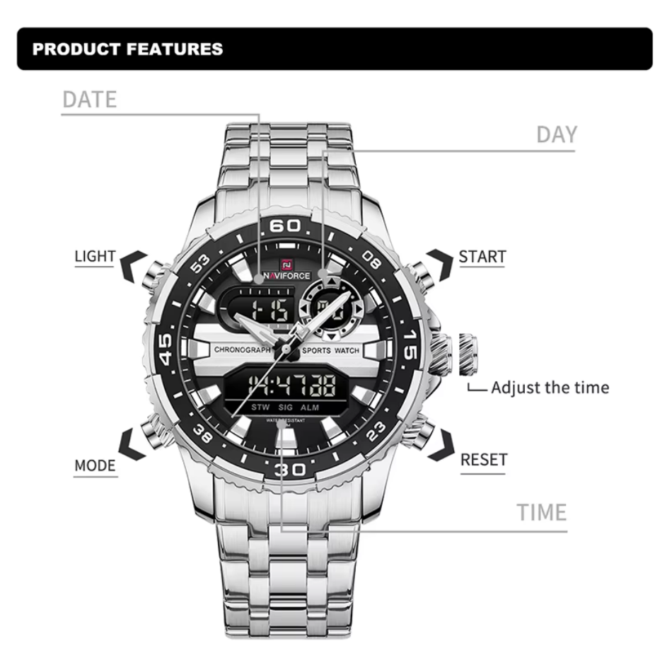 นาฬิกาผู้ชาย NAVIFORCE Origina - Citizen Watch Tsuyosa บทวิจารณ์และราคา