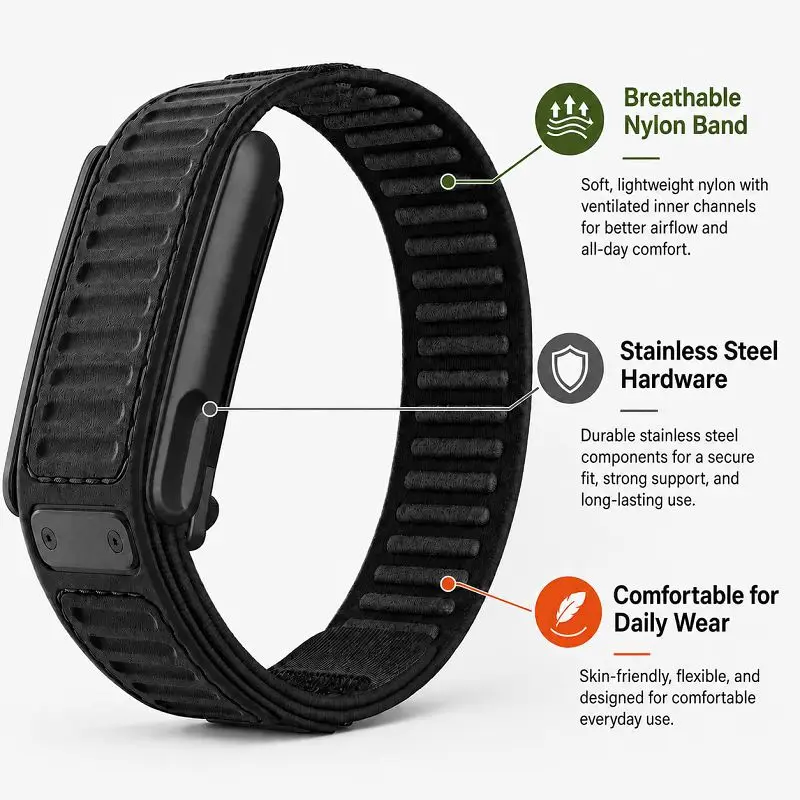 สายนาฬิกาไนลอนซิลิโคนสำหรับ Wh - Sport Loop Velcro บทวิจารณ์และราคา