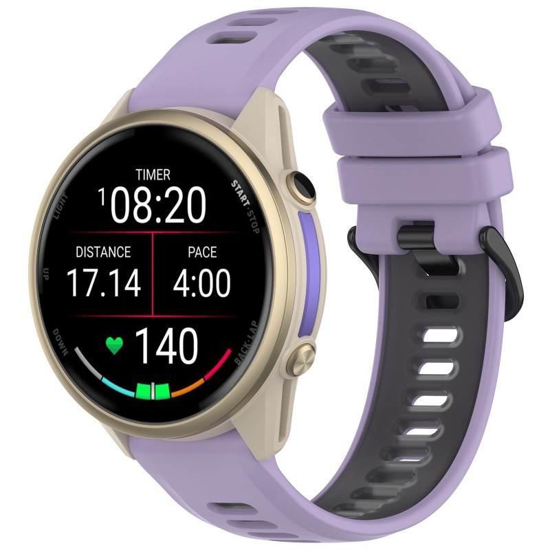22mm Bicolor Strap For Garmin  - Silicone Watch Band 22Mm บทวิจารณ์และราคา