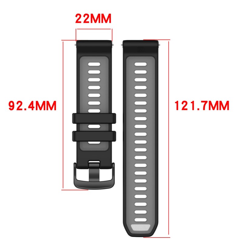 22mm Bicolor Strap For Garmin  - Silicone Watch Band 22Mm บทวิจารณ์และราคา