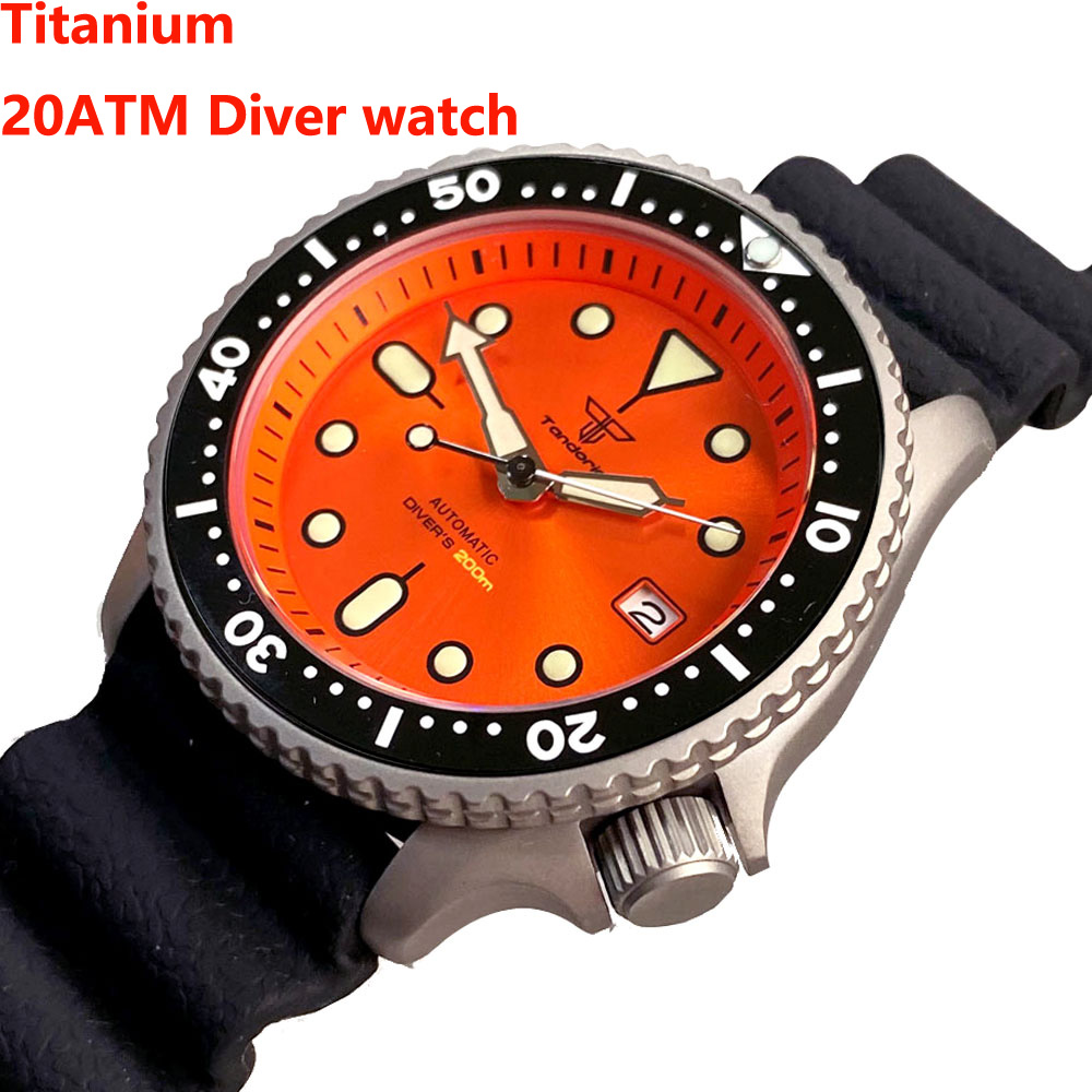 นาฬิกา Tandorio 41 มม. ไทเทเนี - Rubber Strap Diver บทวิจารณ์และราคา