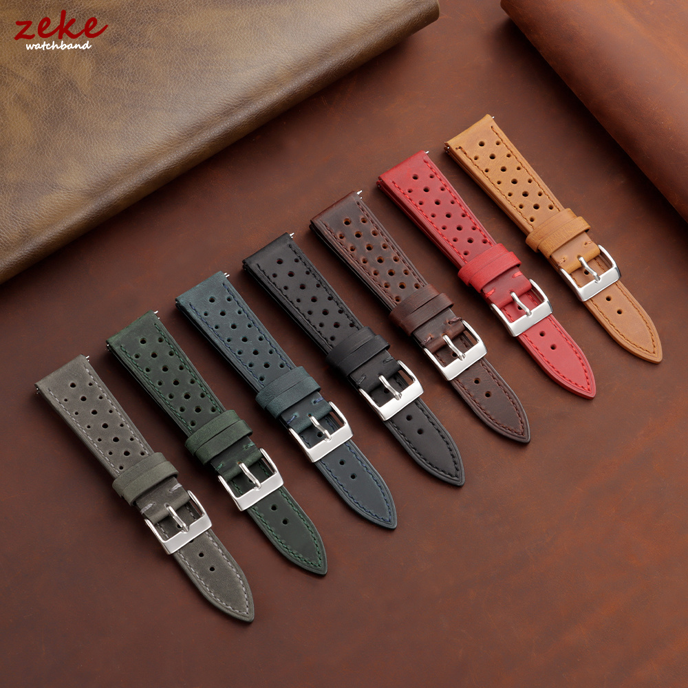 สายนาฬิกาหนังวินเทจสำหรับโอเมก - Leather Strap Quick Release บทวิจารณ์และราคา