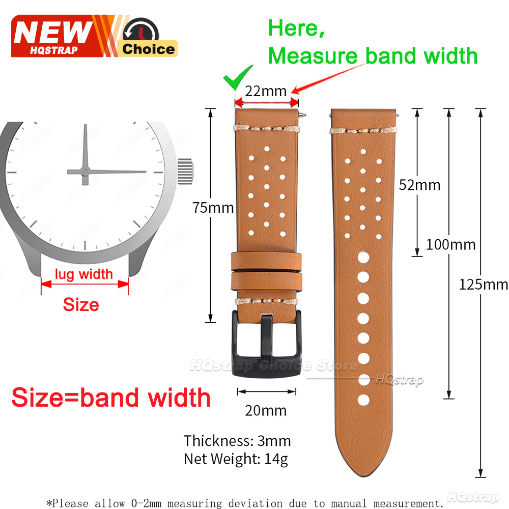สายนาฬิกาหนังแท้แบบระบายอากาศไ - Leather Strap Quick Release บทวิจารณ์และราคา