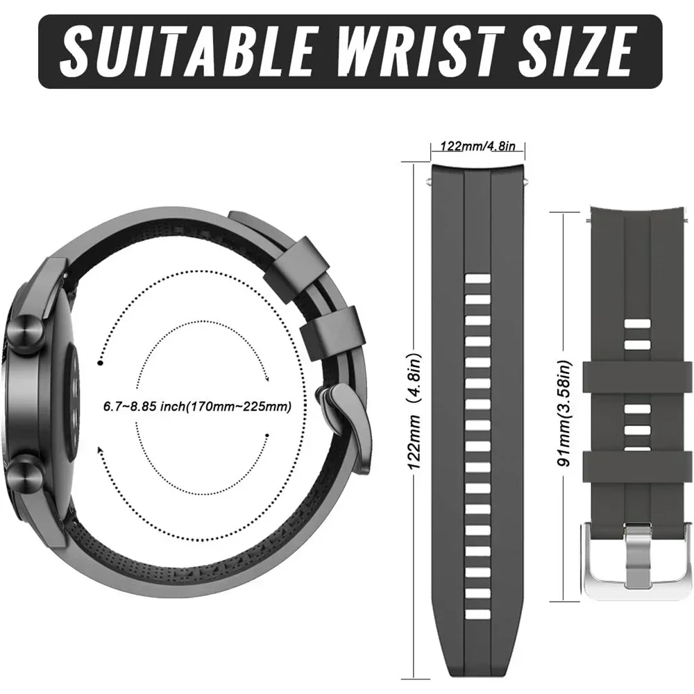 สายซิลิโคนขนาด 22 มม. สำหรับนา - Silicone Watch Band 22Mm บทวิจารณ์และราคา