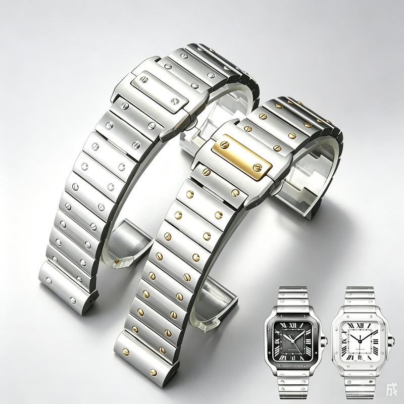 สายนาฬิกาสแตนเลสผู้ชายเหมาะสำห - Cartier Watch Santos บทวิจารณ์และราคา