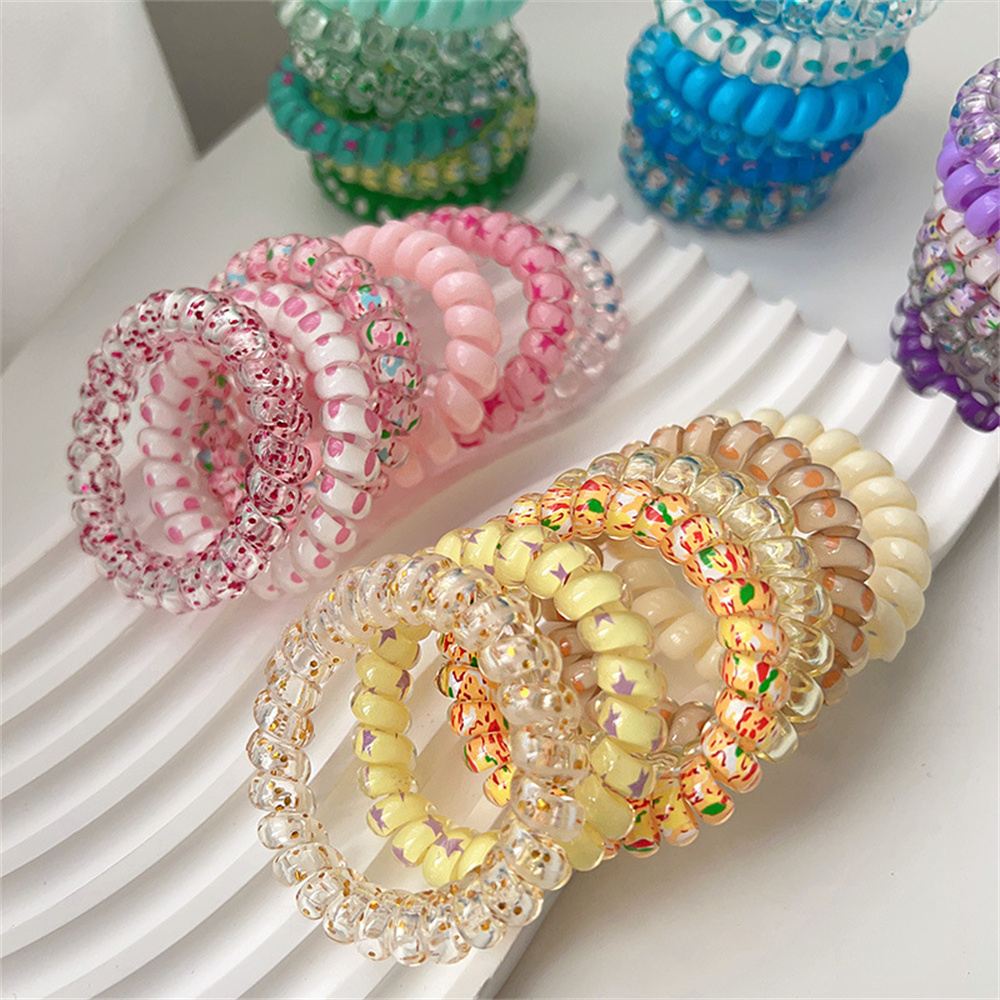 ยางรัดผมแบบเกลียวสีสันสดใส น่า - Silicone Band Women บทวิจารณ์และราคา