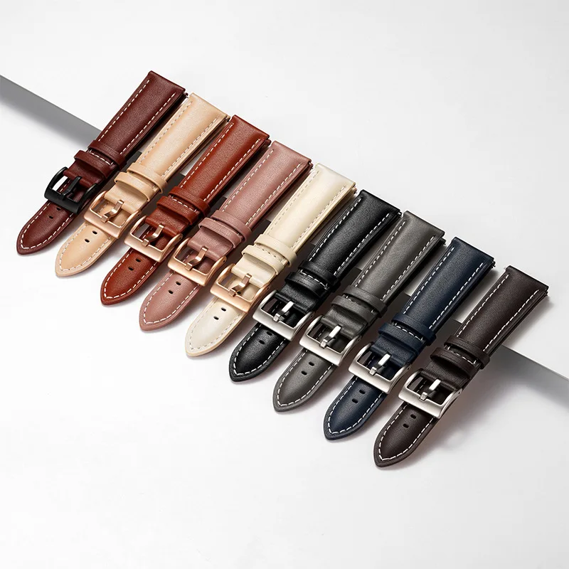 สายนาฬิกาหนังแท้ขนาด 14 มม. 16 - Leather Strap Quick Release บทวิจารณ์และราคา