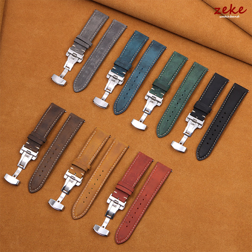 Cowhide หนังสายนาฬิกาผีเสื้อ C - Leather Strap Quick Release บทวิจารณ์และราคา