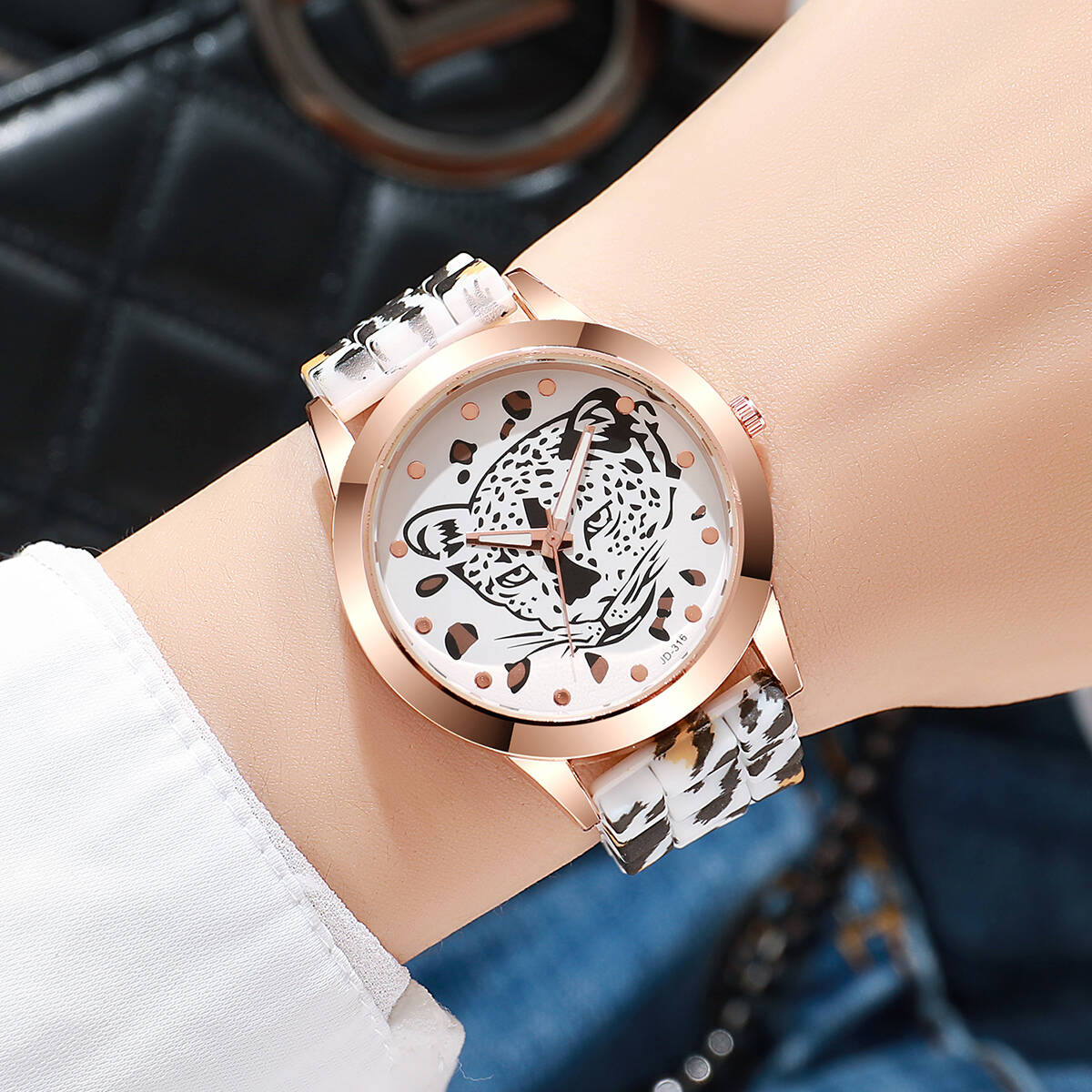 2 ชิ้น/เซ็ตนาฬิกาแฟชั่นผู้หญิง - Silicone Band Women บทวิจารณ์และราคา