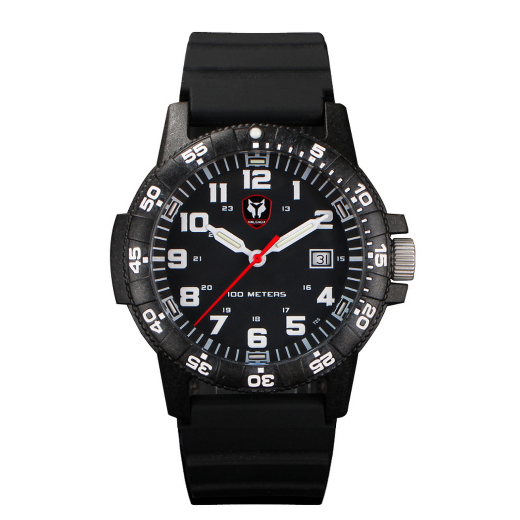 Hnlgnox Mens Pilot นาฬิกาสำหรั - Rubber Strap Diver บทวิจารณ์และราคา