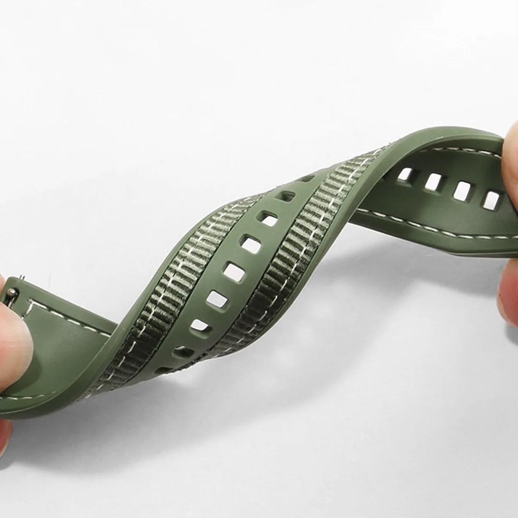 สายรัดข้อมือไนล่อนทอ22มม. + สา - Silicone Watch Band 22Mm บทวิจารณ์และราคา