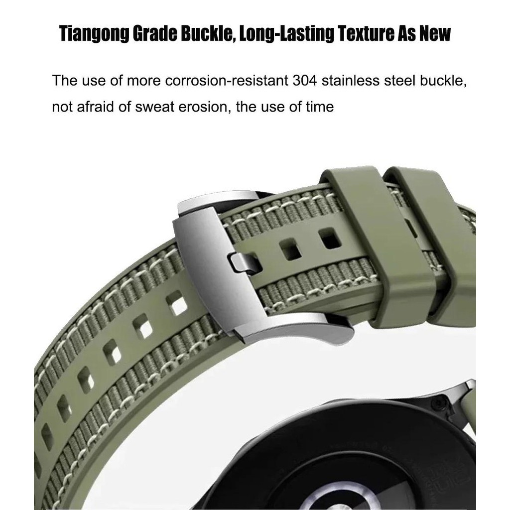 สายรัดข้อมือไนล่อนทอ22มม. + สา - Silicone Watch Band 22Mm บทวิจารณ์และราคา