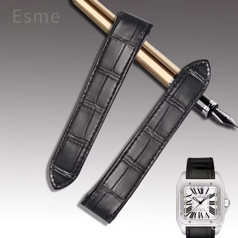 Cowhide นาฬิกาสําหรับ Cartier  - Cartier Watch Santos บทวิจารณ์และราคา