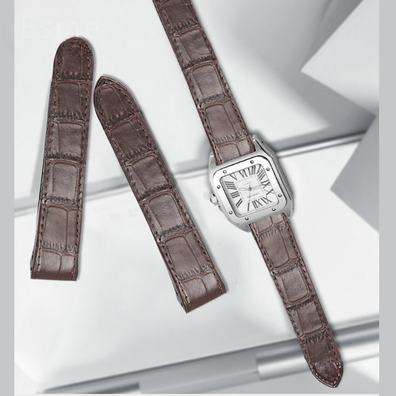 Cowhide นาฬิกาสําหรับ Cartier  - Cartier Watch Santos บทวิจารณ์และราคา