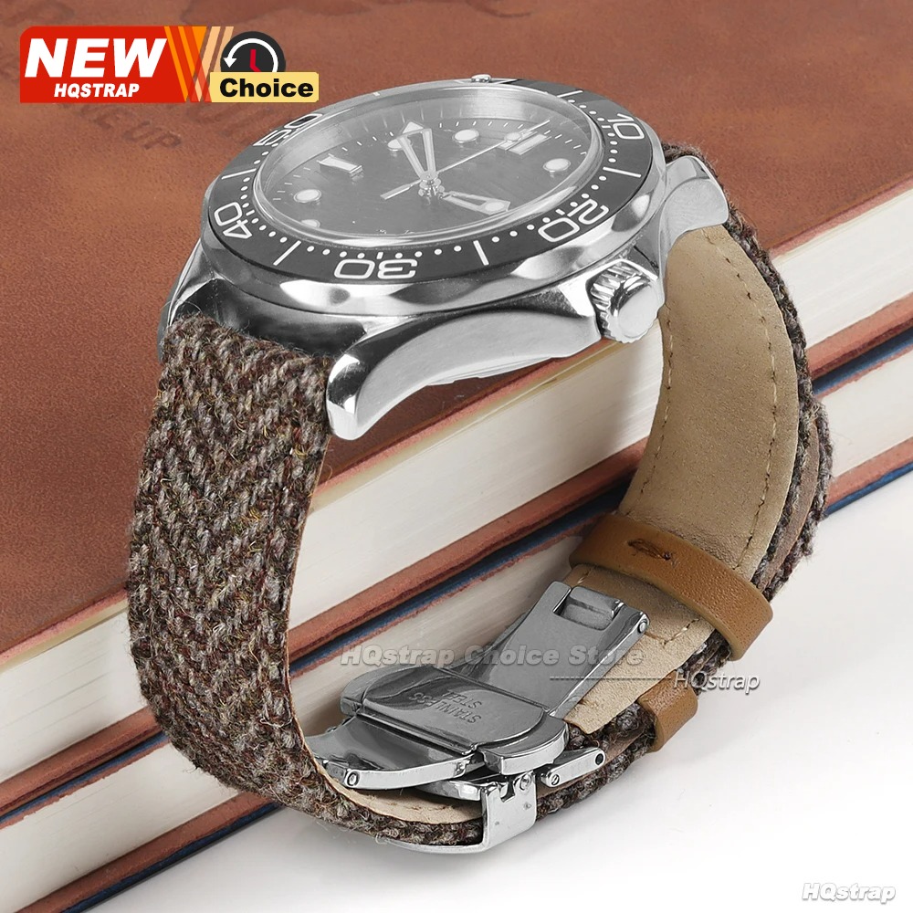 สายรัดข้อมือไนลอนแบบผ้าทวีดพร้ - Butterfly Clasp Deployant บทวิจารณ์และราคา