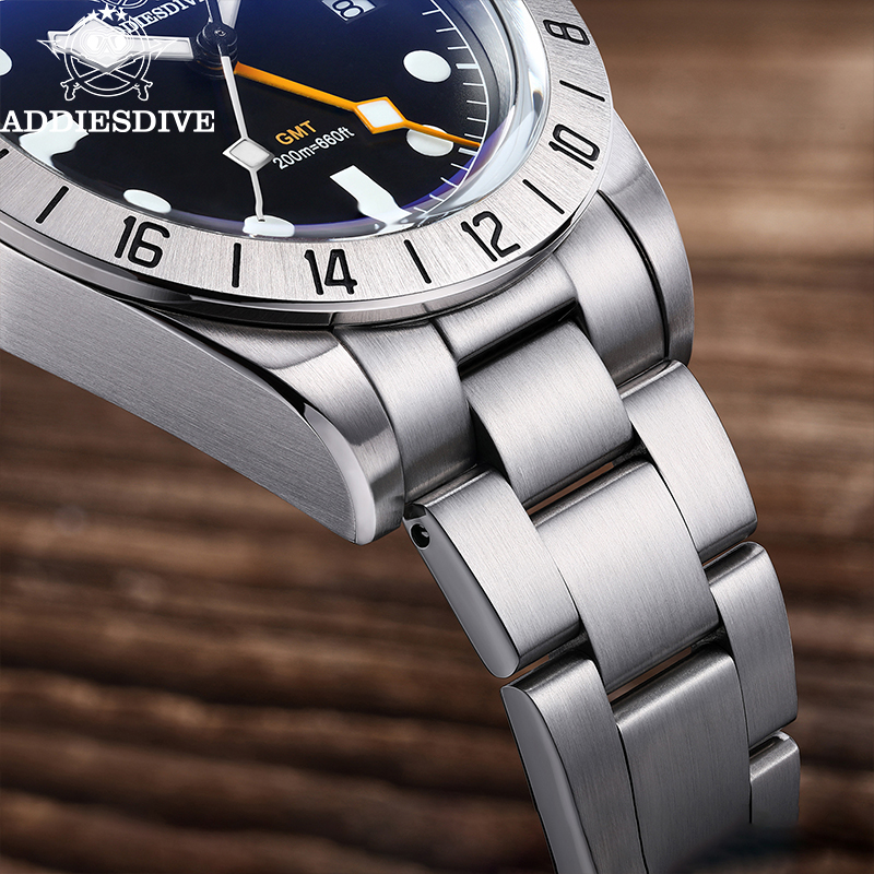 ADDIESDIVE ขายร้อน AD2035 GMT  - Stainless Bracelet Diver บทวิจารณ์และราคา